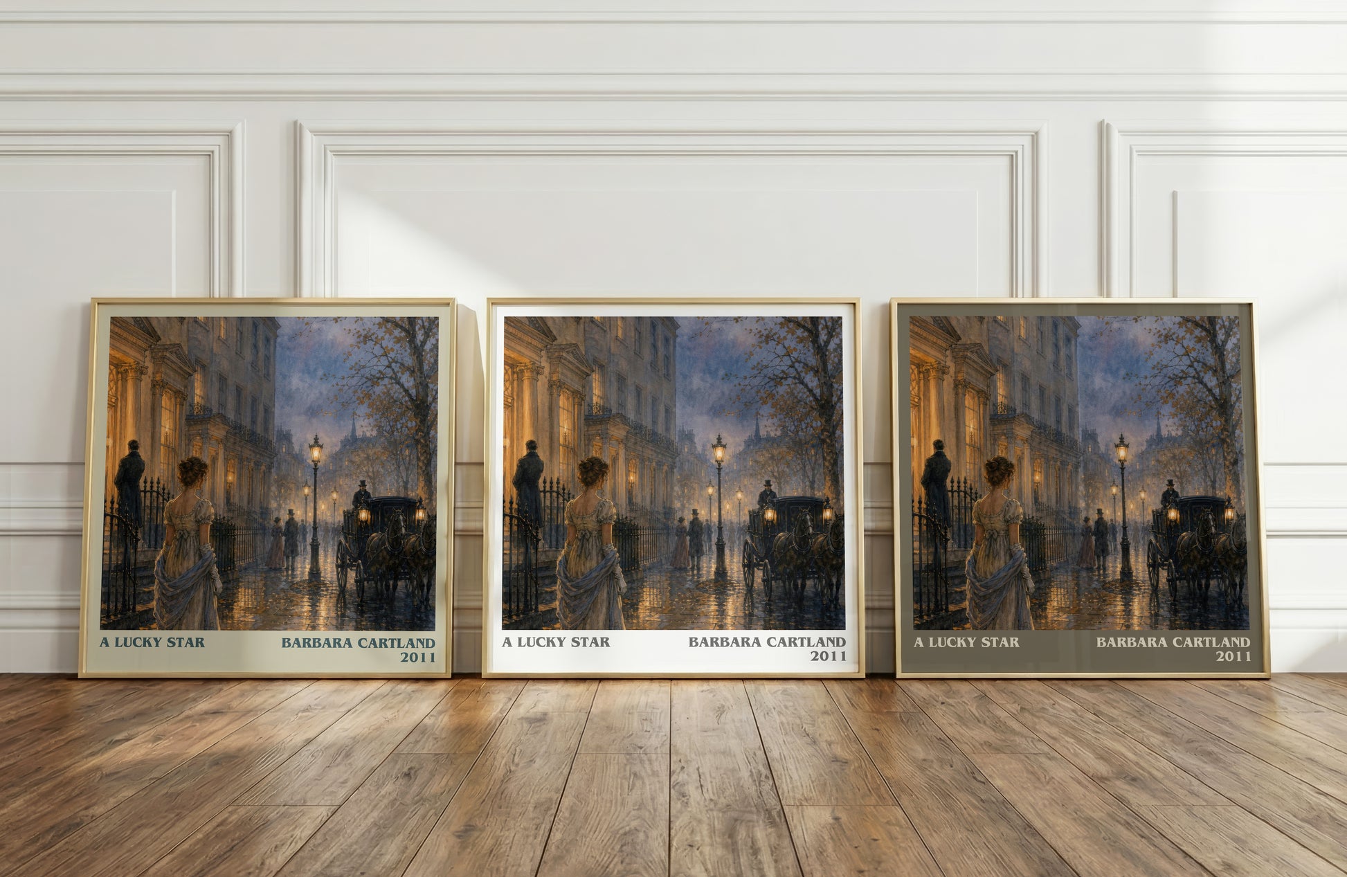 A Lucky Star literary art print colour and style options – Barbara Cartland book art