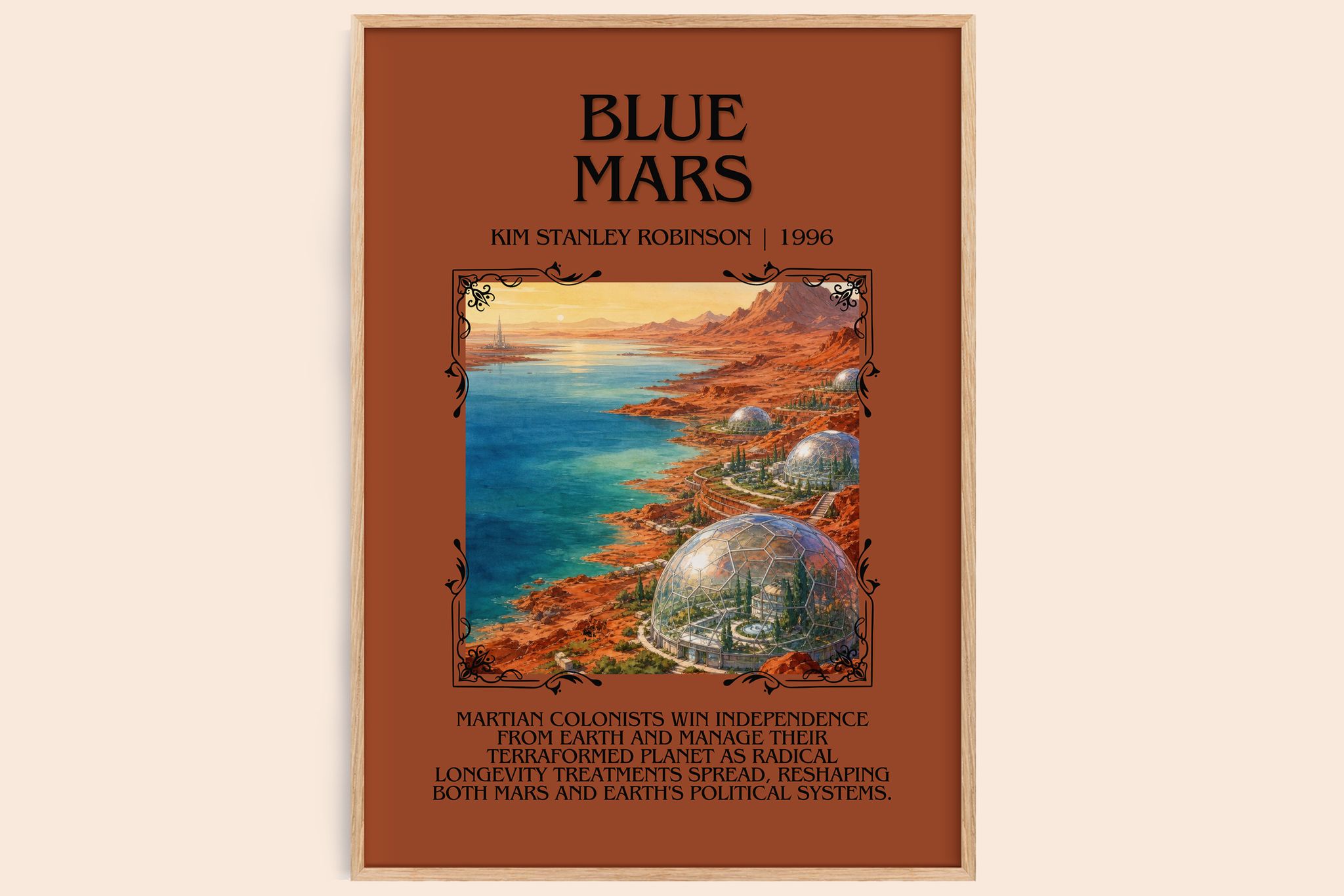 Blue Mars Minimalist Book Poster by Kim Stanley Robinson