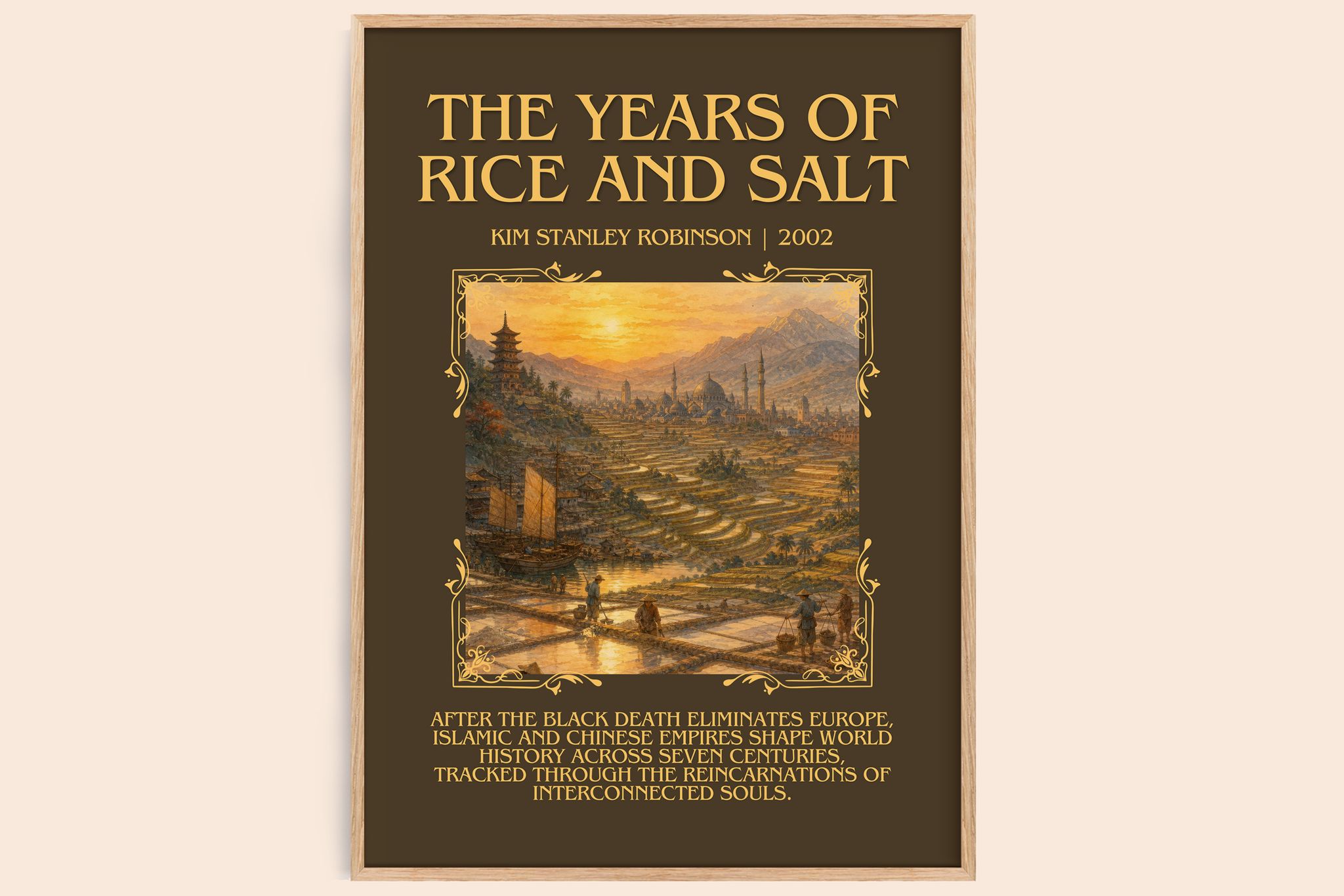 Years of Rice and Salt Minimalist Book Poster by Kim Stanley Robinson