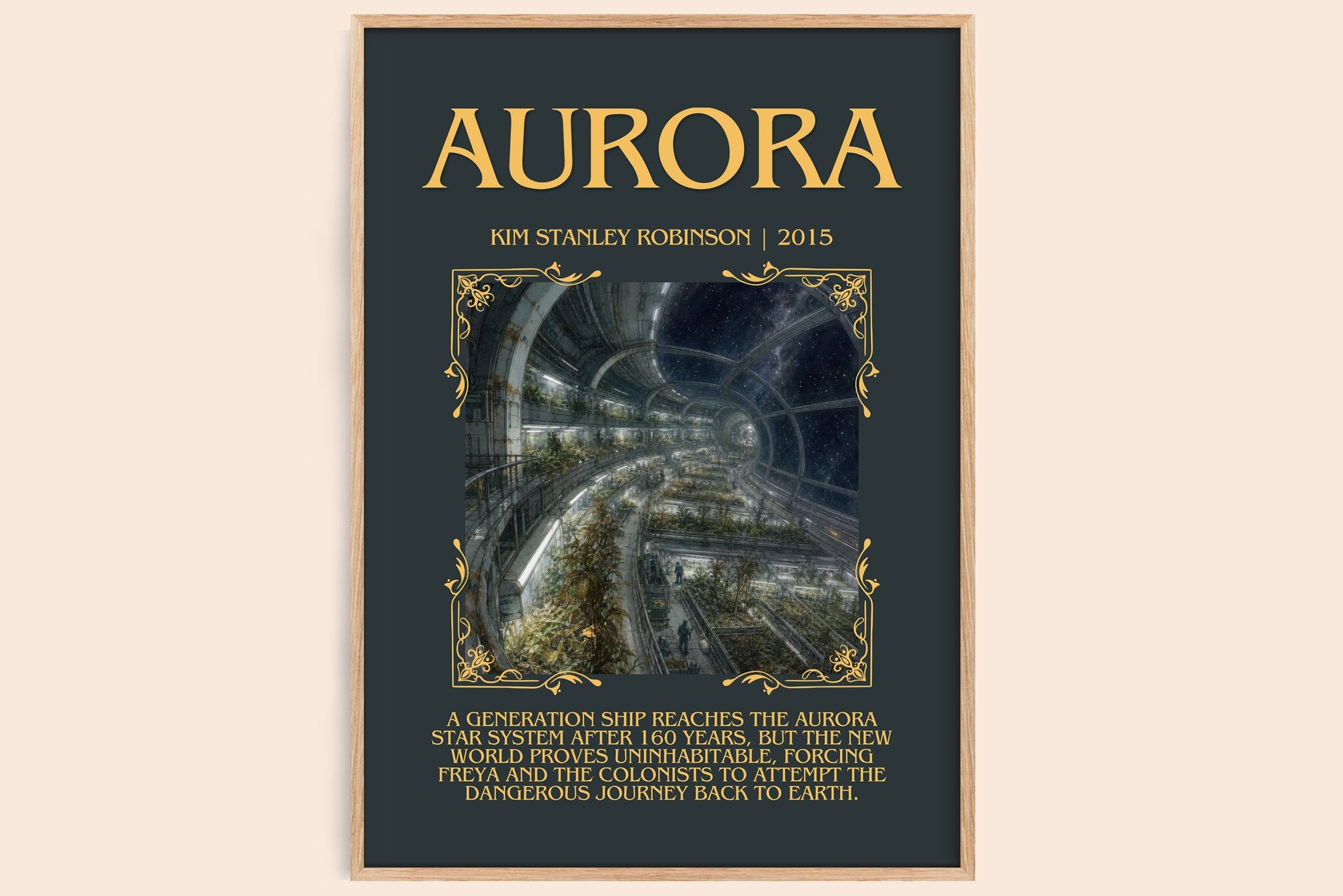 Aurora Minimalist Book Poster by Kim Stanley Robinson
