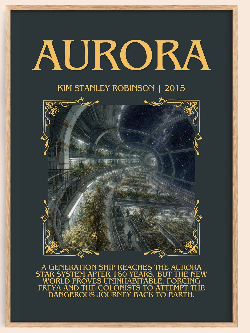Aurora Minimalist Book Poster by Kim Stanley Robinson – book poster