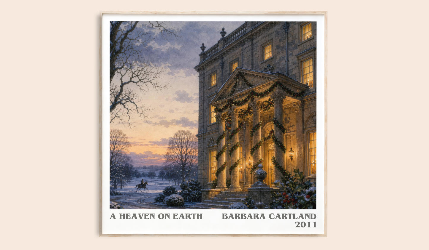 A Heaven On Earth literary book poster by Barbara Cartland – framed literary art print
