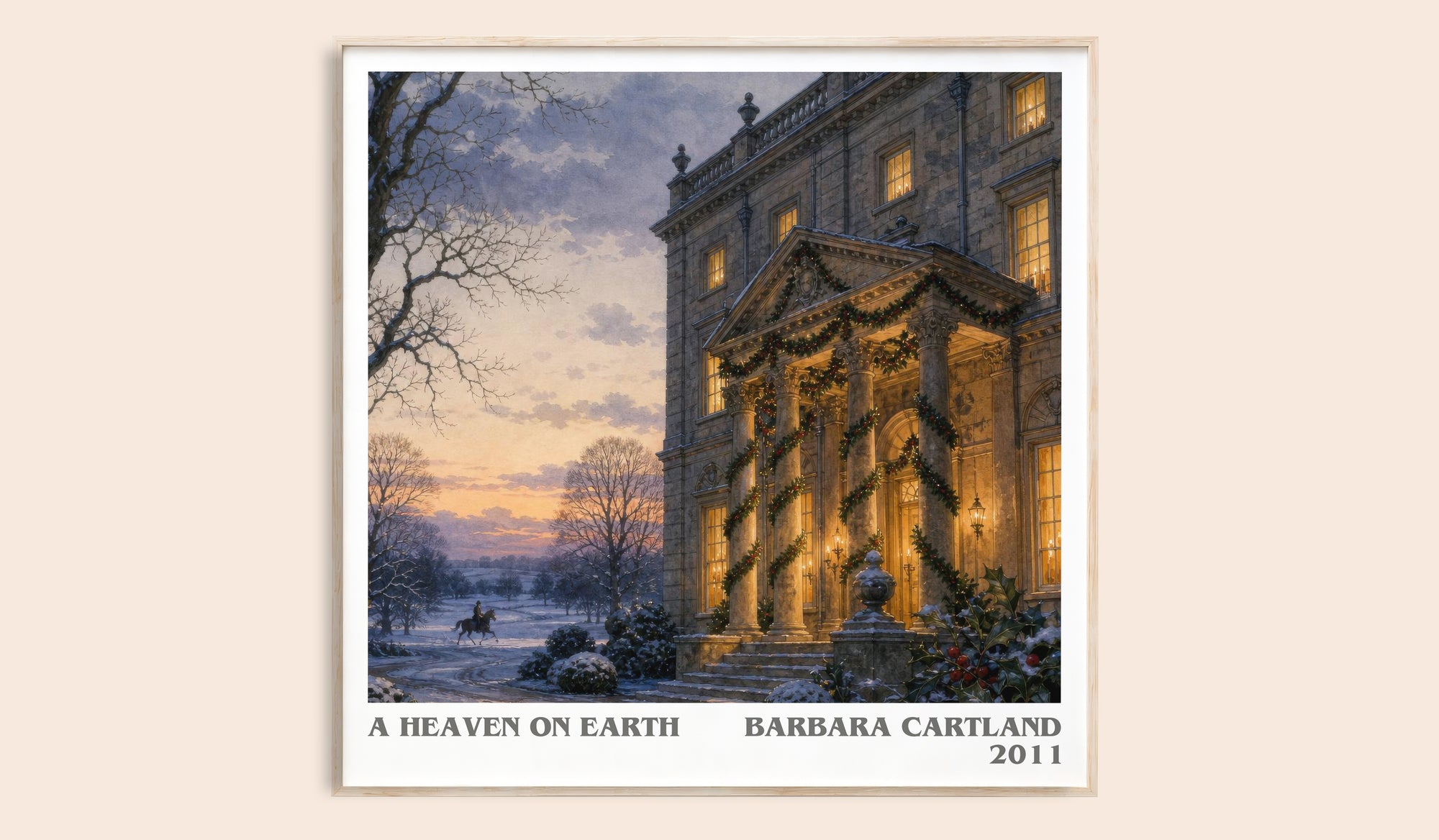 A Heaven On Earth literary book poster by Barbara Cartland – framed literary art print