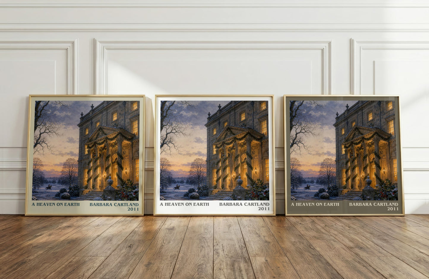 A Heaven On Earth literary art print colour and style options – Barbara Cartland book art