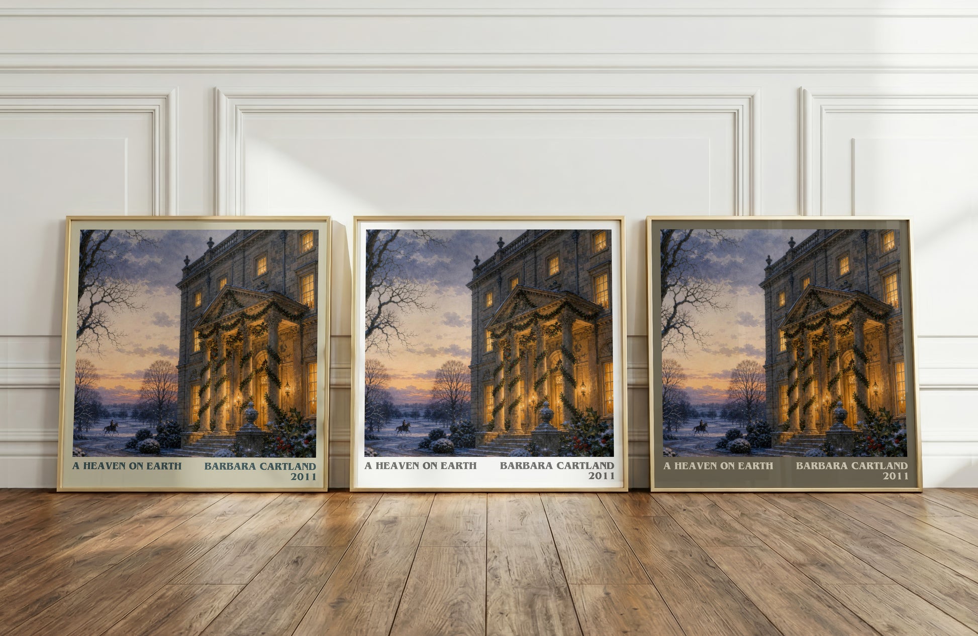 A Heaven On Earth literary art print colour and style options – Barbara Cartland book art