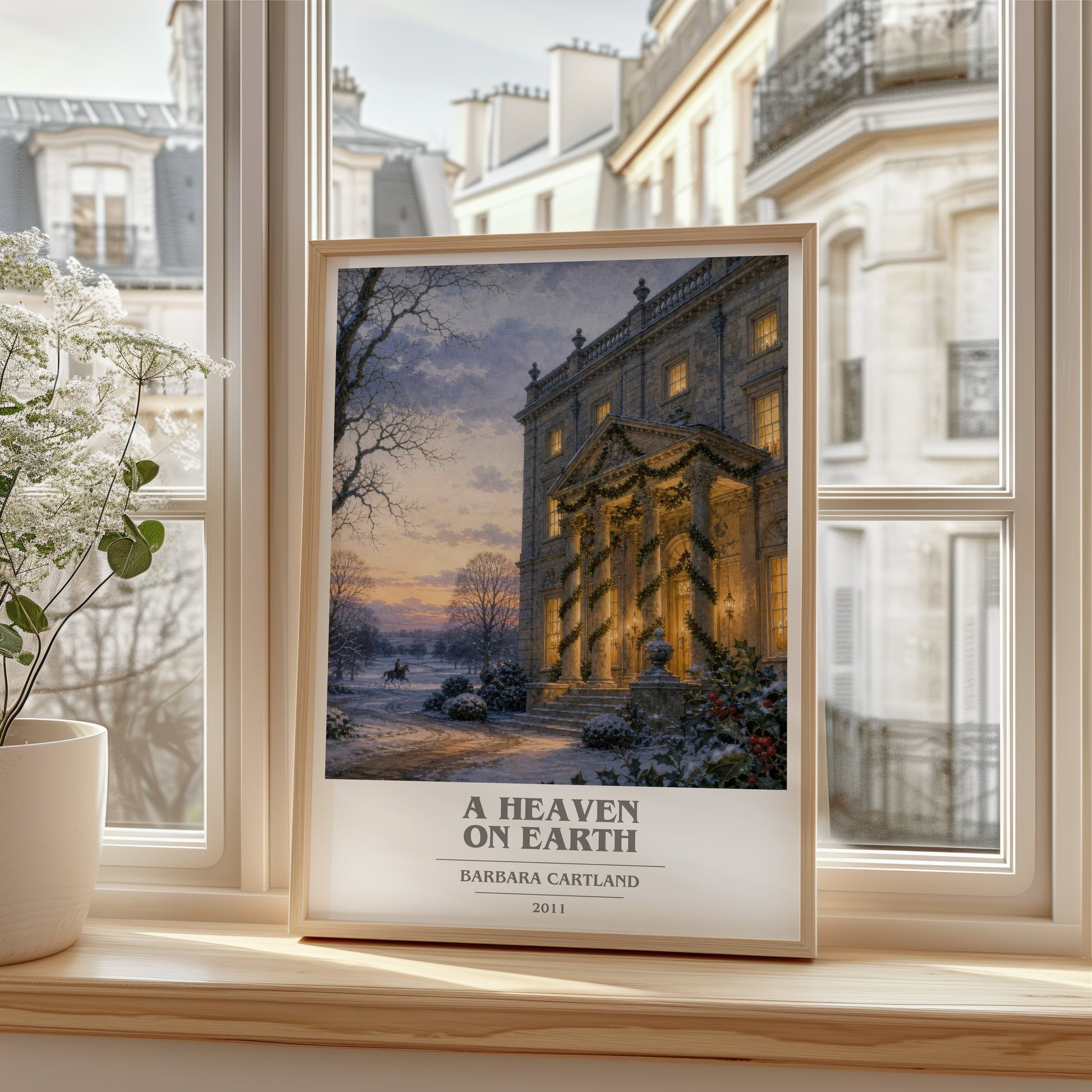 A Heaven On Earth book cover poster colour and style options – Barbara Cartland book art