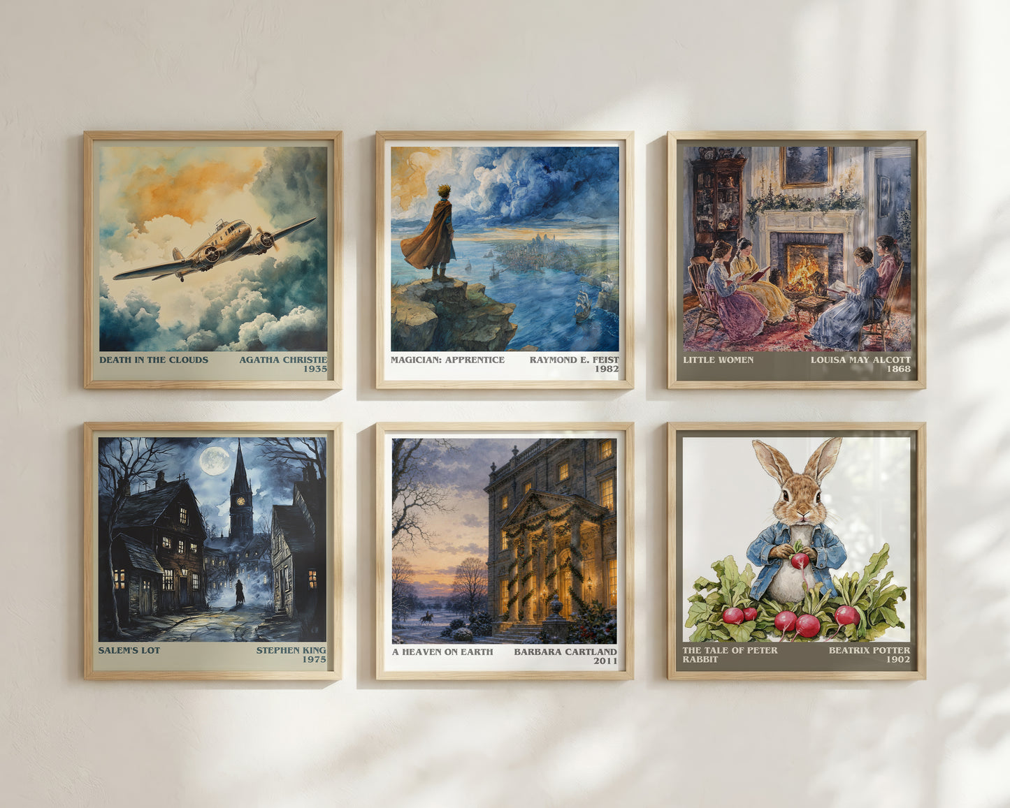 A Heaven On Earth literary print framed by window – literary home decor