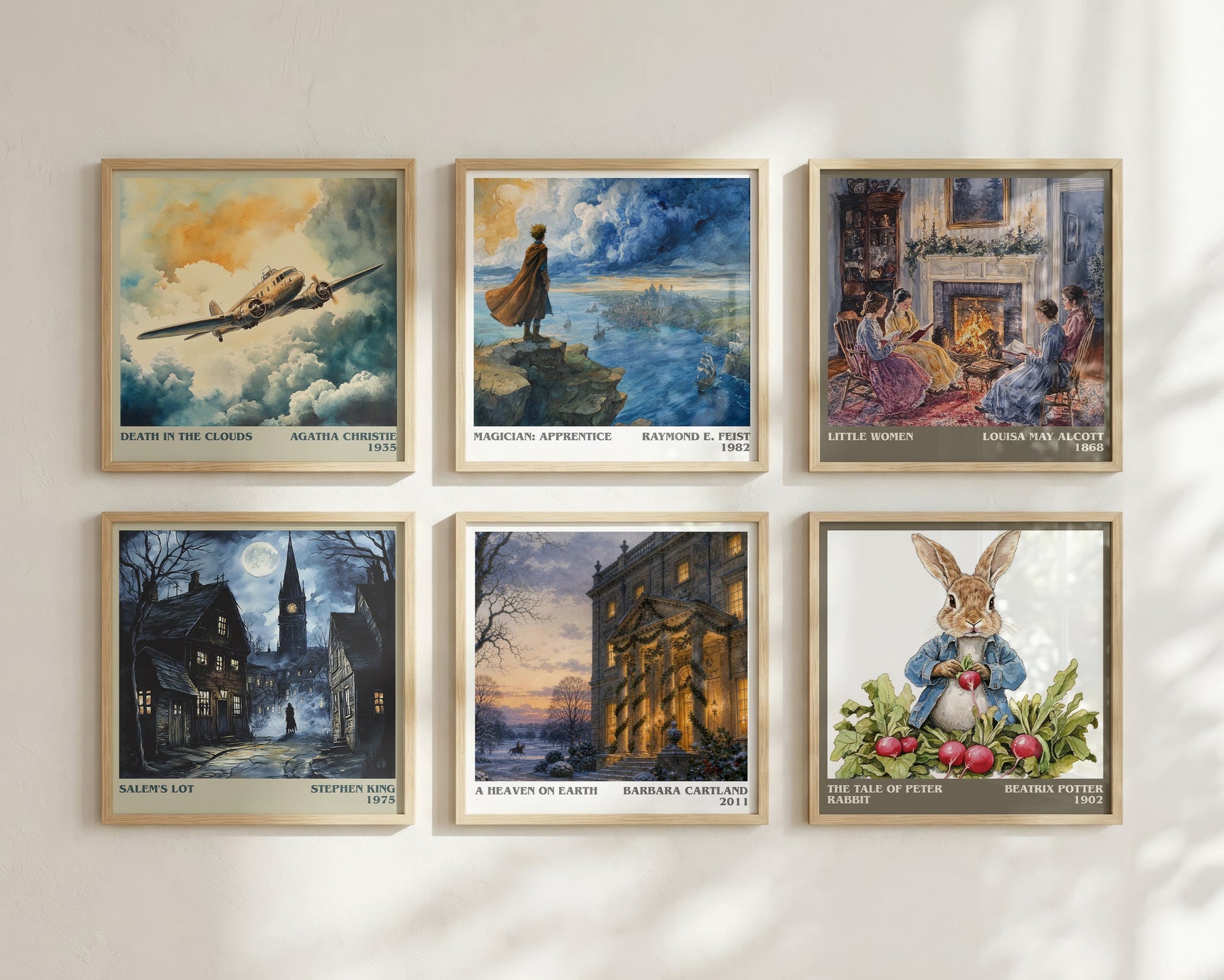 A Heaven On Earth literary print framed by window – literary home decor