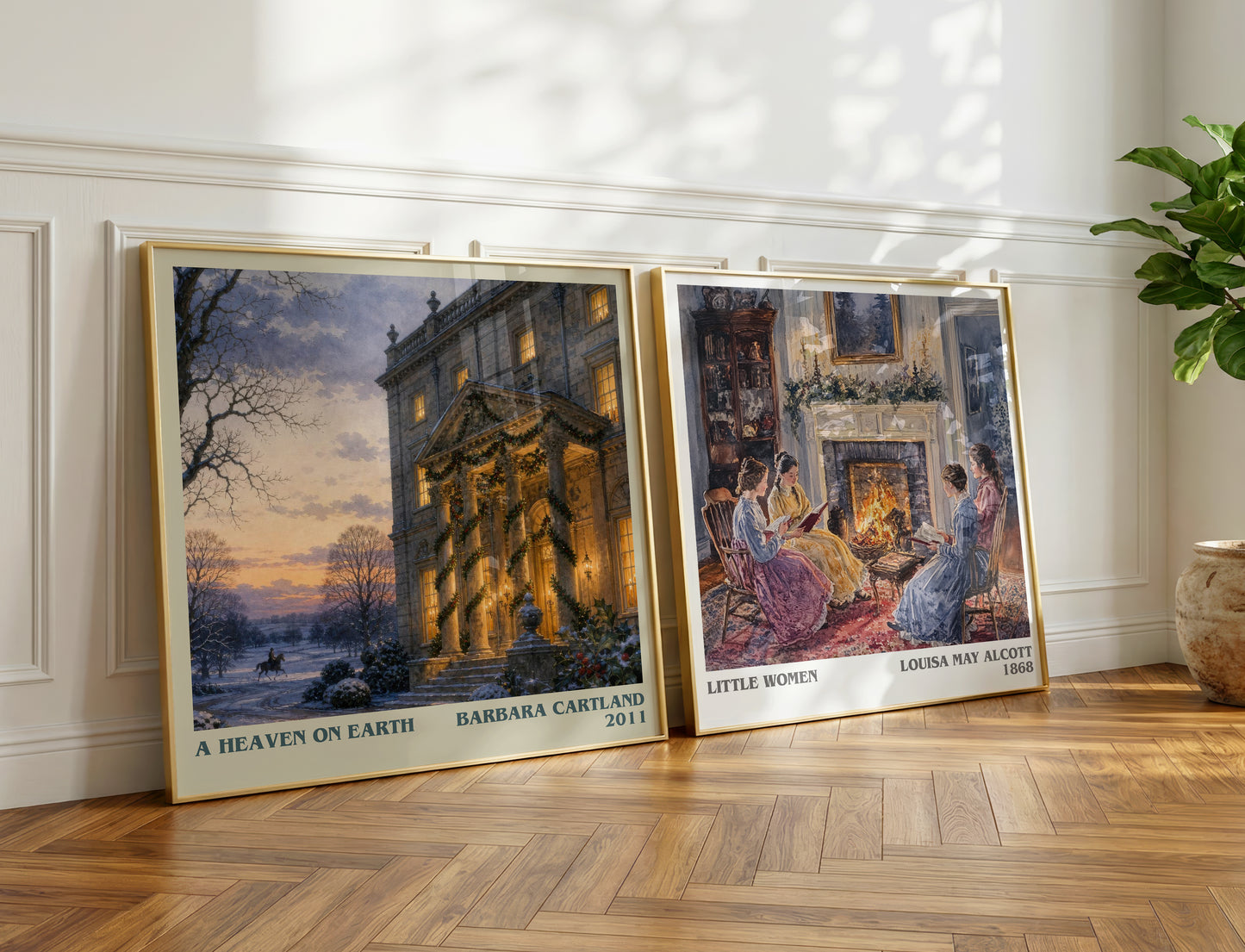 A Heaven On Earth literary print on bookshelf – Barbara Cartland fan gift