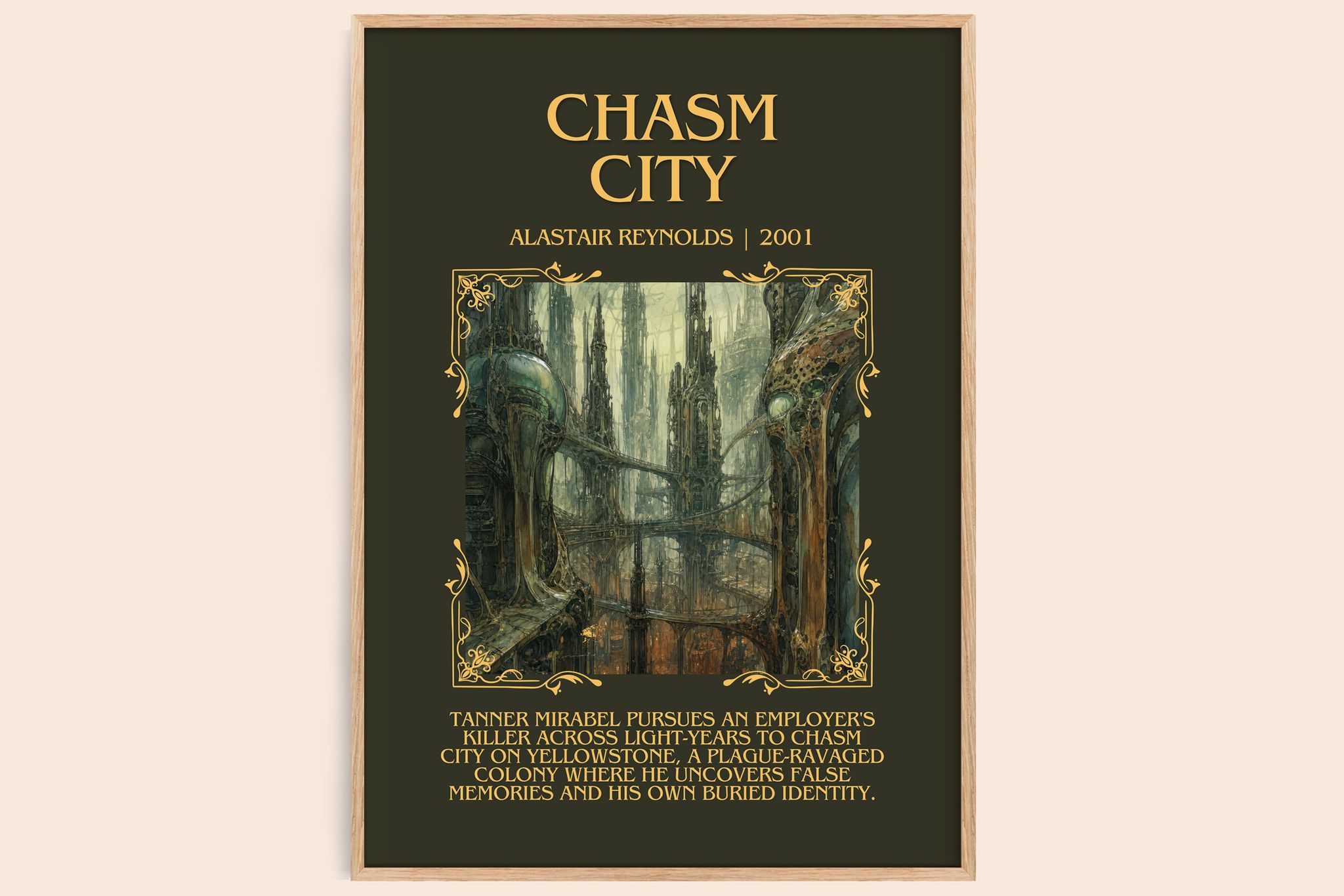 Chasm City Minimalist Book Poster by Alastair Reynolds