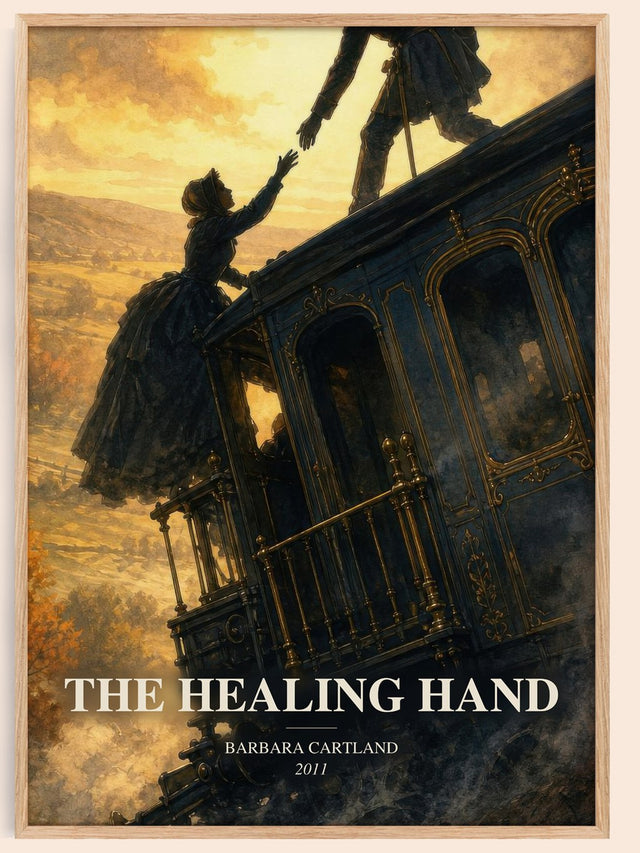The Healing Hand Book Watercolour Illustration by Barbara Cartland
