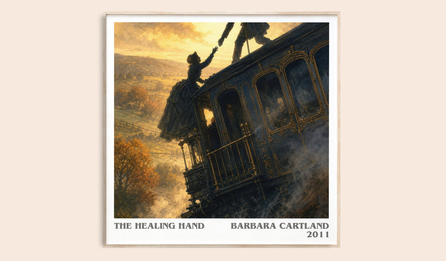 The Healing Hand literary book poster by Barbara Cartland – framed literary art print