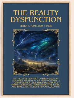 The Reality Dysfunction Minimalist Book Poster by Peter F. Hamilton – image 1