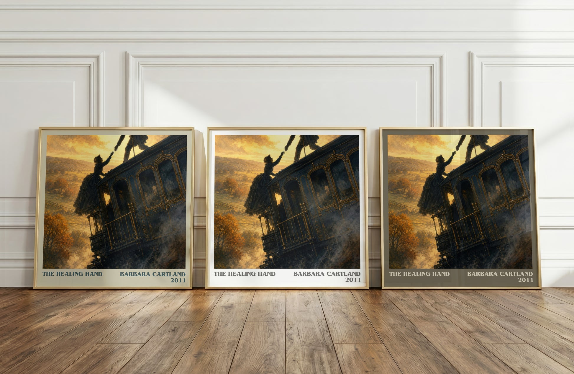 The Healing Hand literary art print colour and style options – Barbara Cartland book art