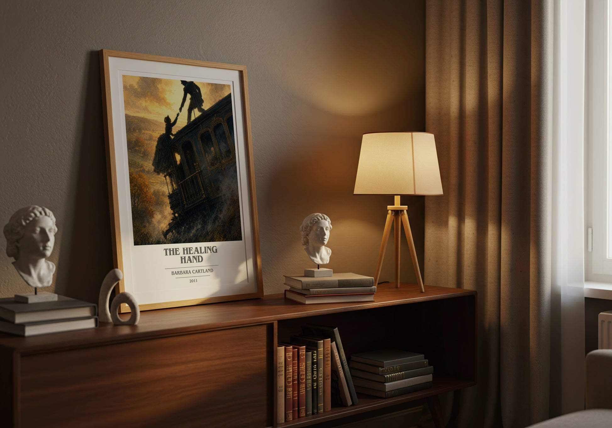 The Healing Hand book cover book poster framed on wall – romance wall art