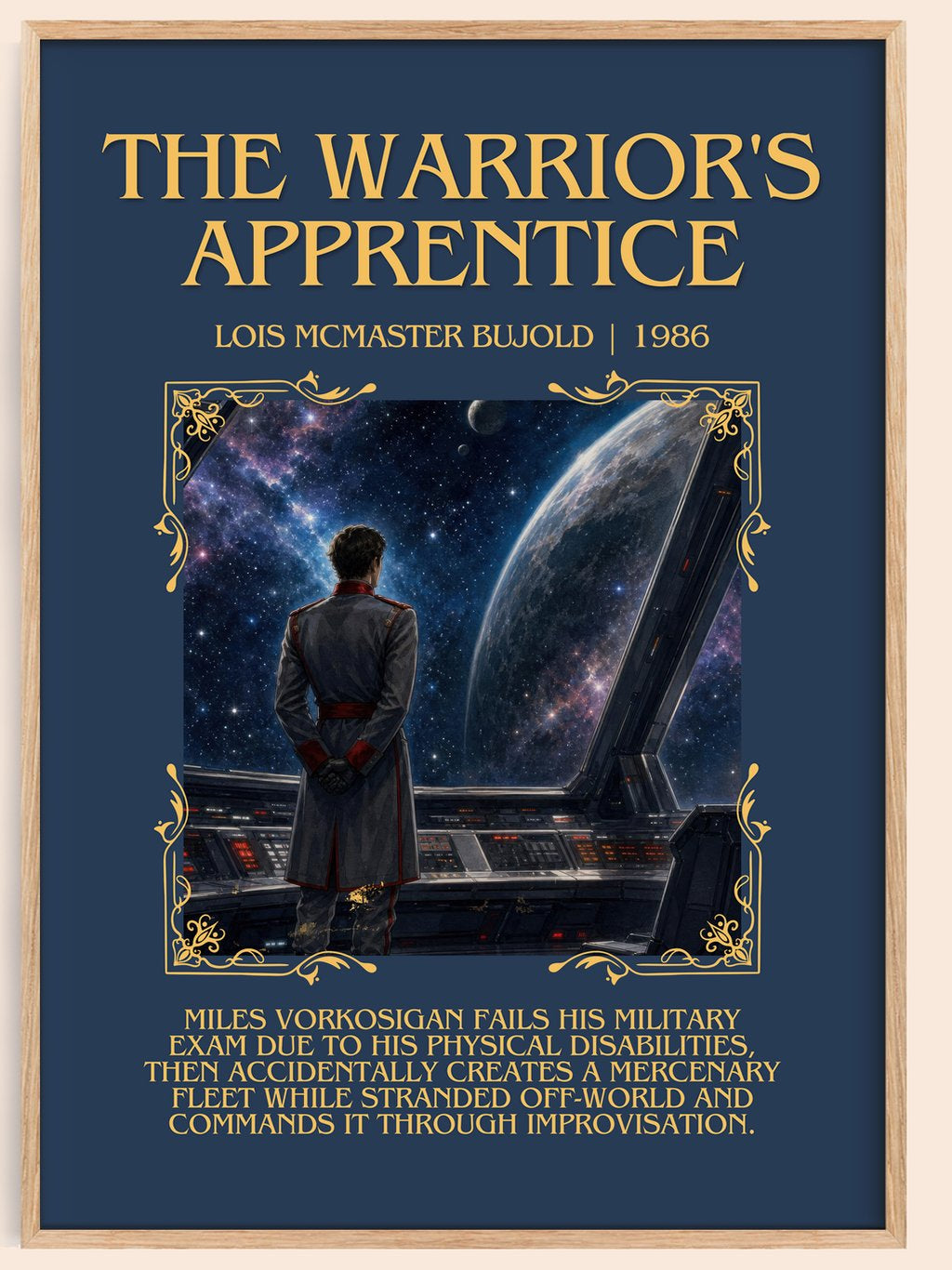 Warrior's Apprentice Minimalist Book Poster by Lois McMaster Bujold – book poster