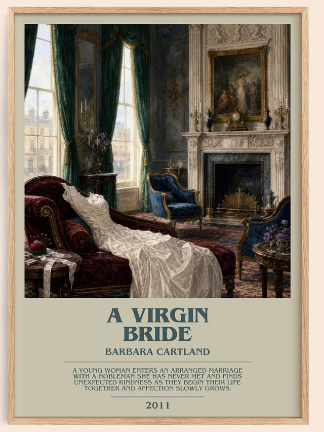 A Virgin Bride Bookish Wall Art by Barbara Cartland