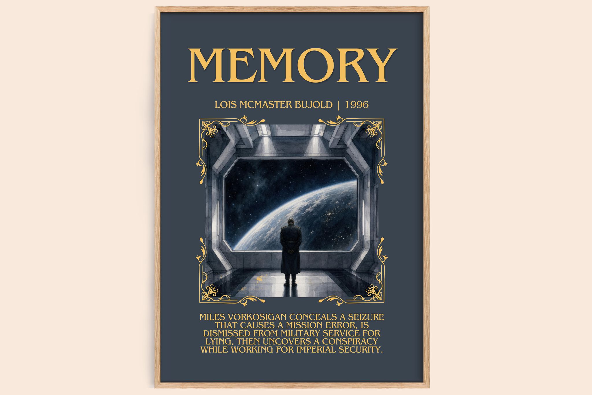 Memory Minimalist Book Poster by Lois McMaster Bujold