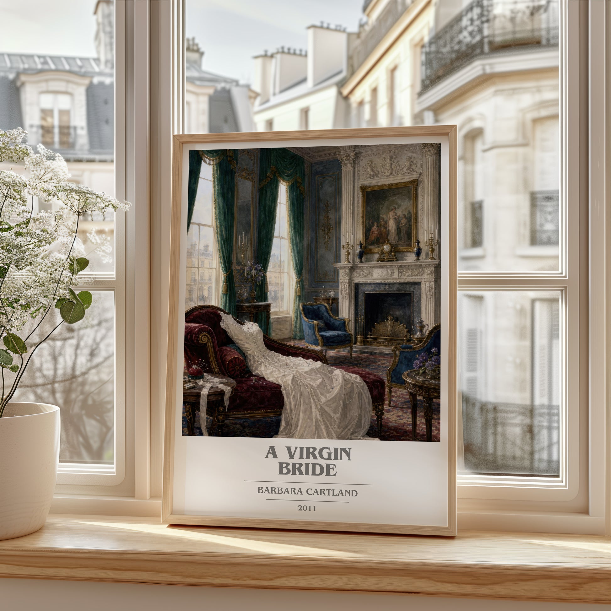 A Virgin Bride book cover poster colour and style options – Barbara Cartland book art