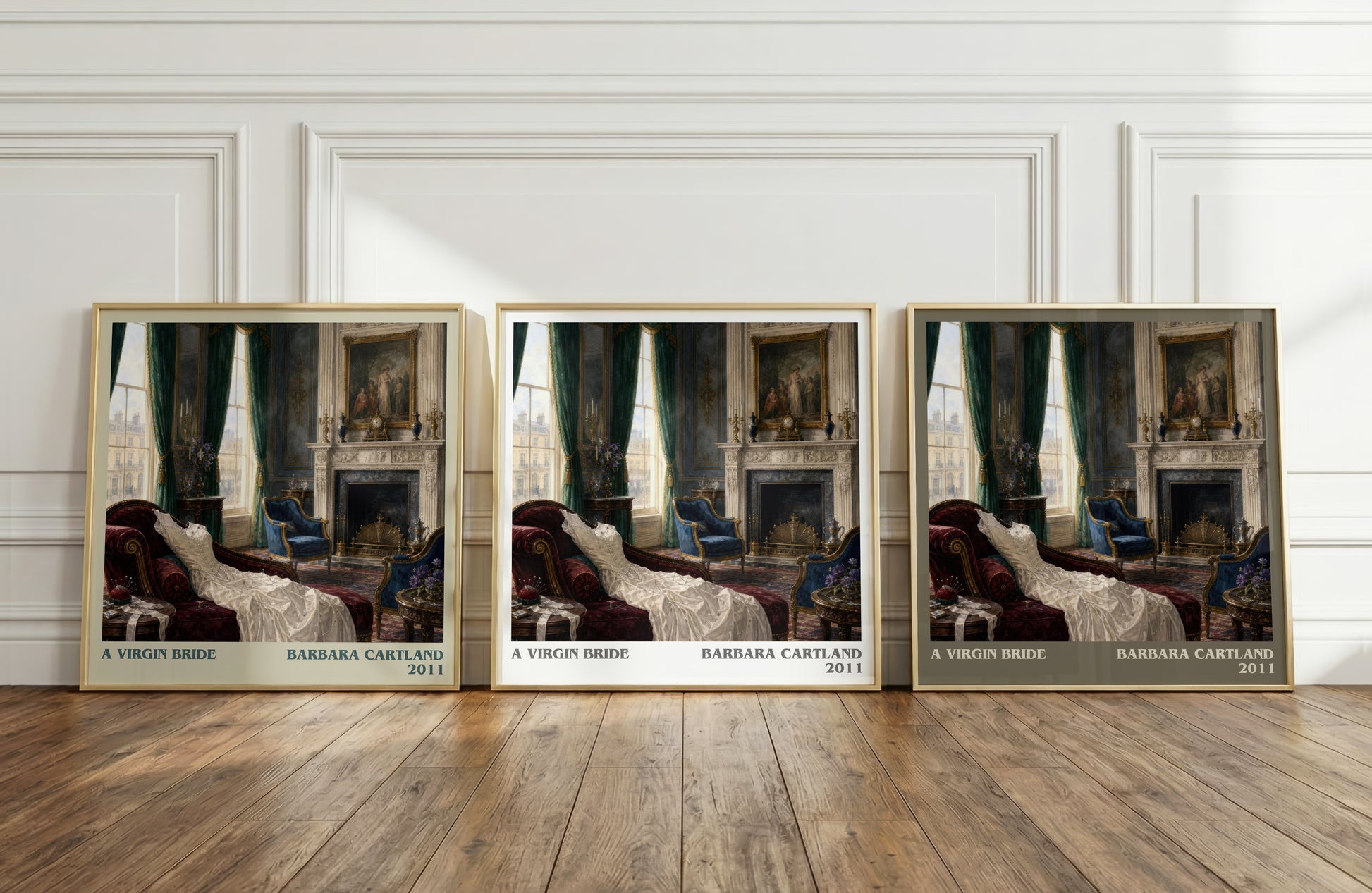 A Virgin Bride literary art print colour and style options – Barbara Cartland book art