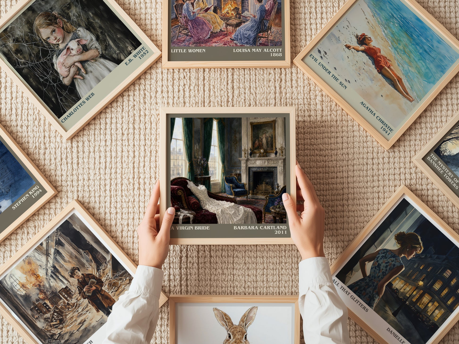 A Virgin Bride literary book poster framed on wall – romance wall art