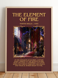 The Element of Fire Minimalist Book Poster by Martha Wells – image 2