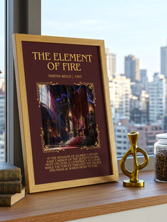 The Element of Fire Minimalist Book Poster by Martha Wells – image 3