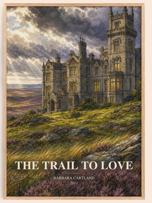 The Trail To Love Book Watercolour Illustration by Barbara Cartland