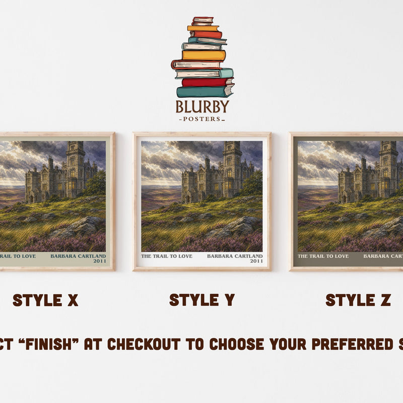 The Trail To Love literary print in frame leaning in hallway – romance wall art