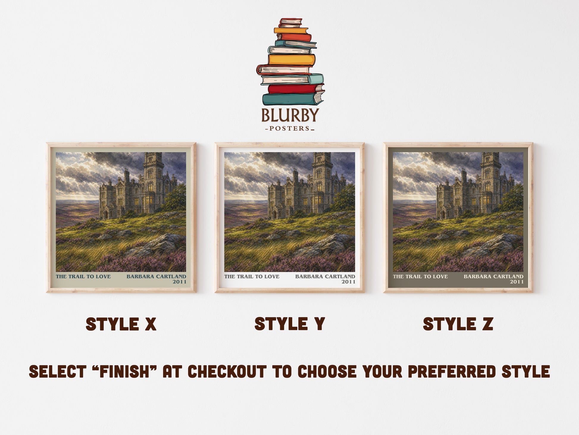 The Trail To Love literary print in frame leaning in hallway – romance wall art