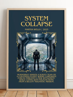 System Collapse Minimalist Book Poster by Martha Wells – image 2