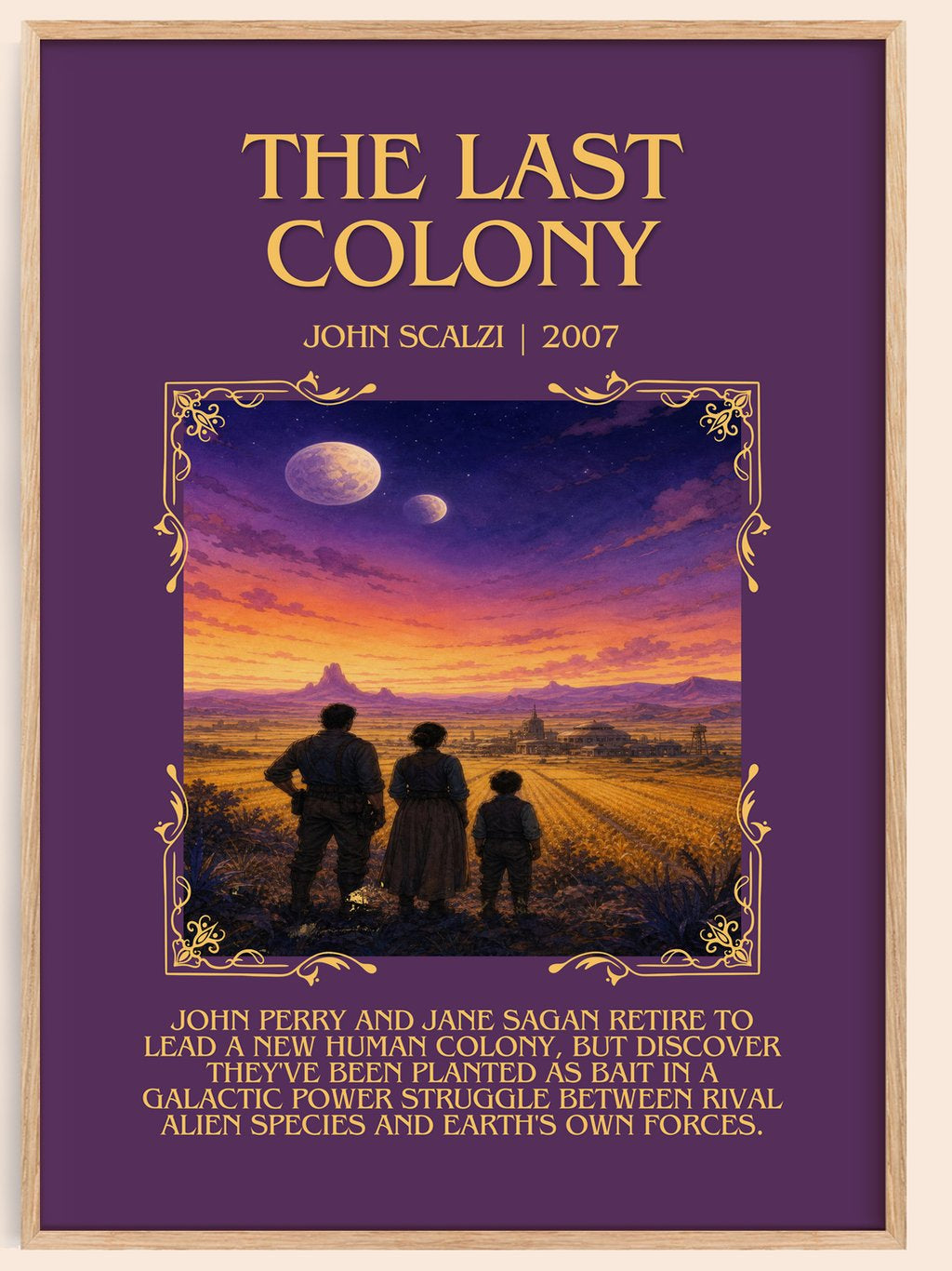 The Last Colony Minimalist Book Poster by John Scalzi – book poster