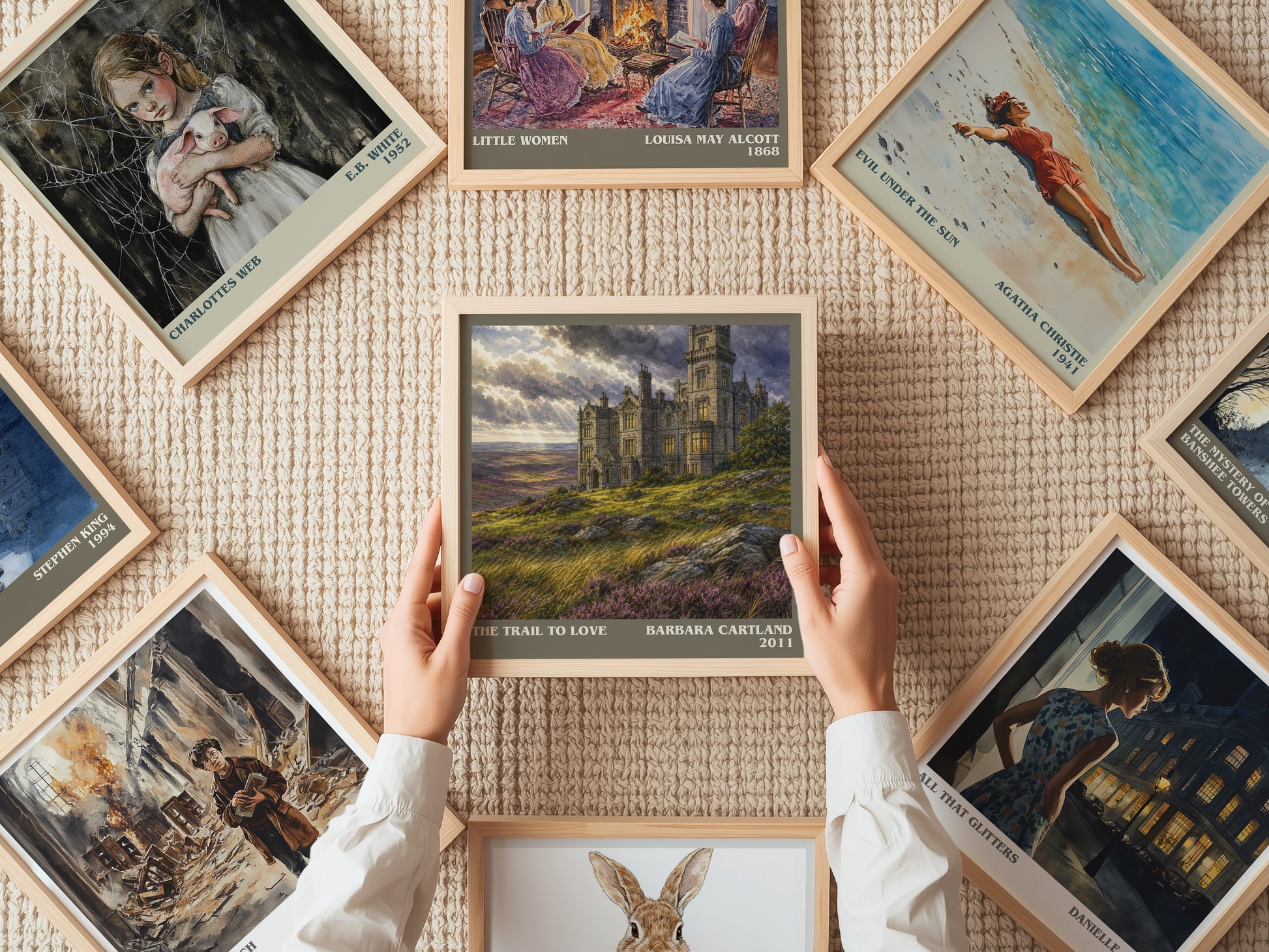 The Trail To Love literary book poster framed on wall – romance wall art