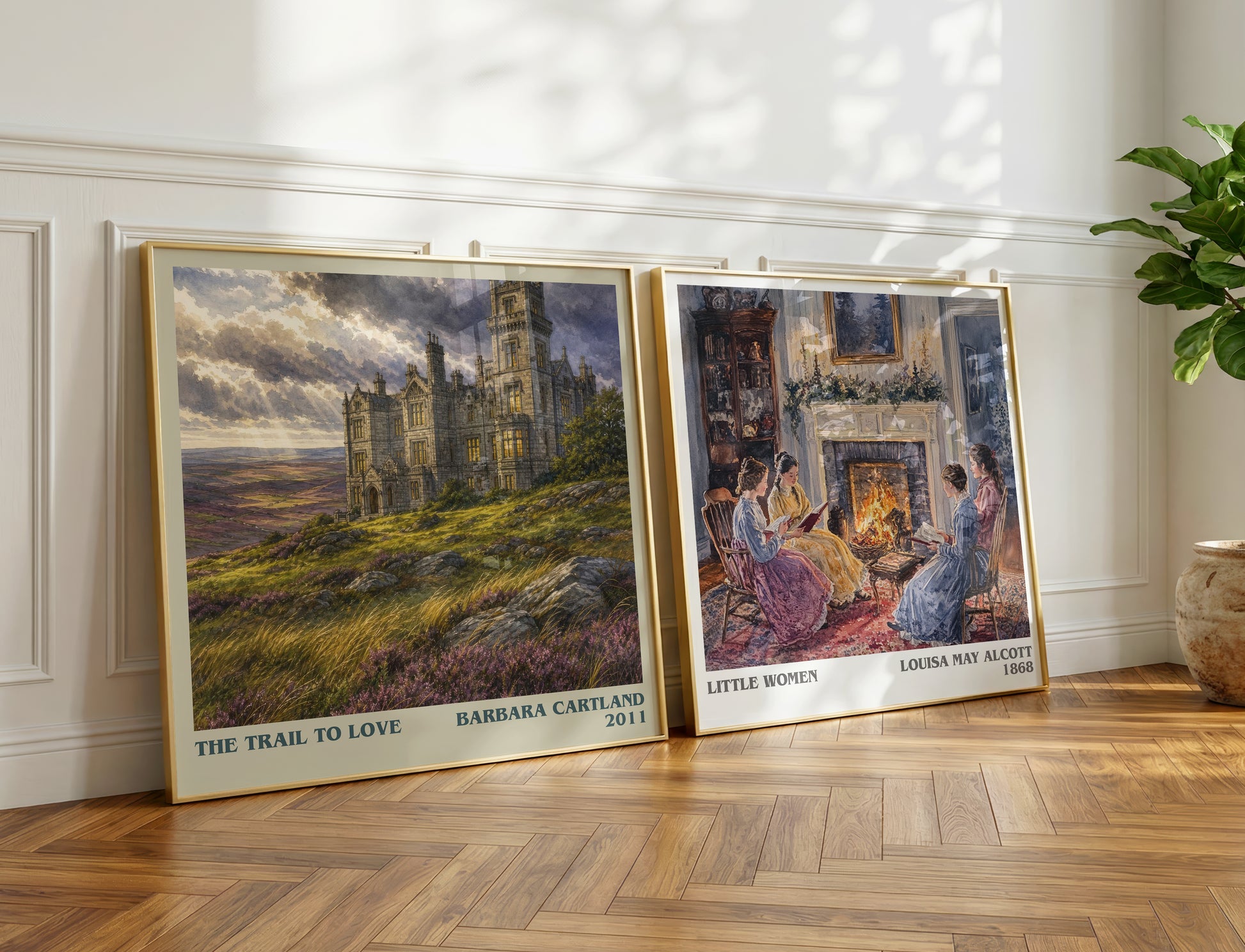 The Trail To Love literary print on bookshelf – Barbara Cartland fan gift