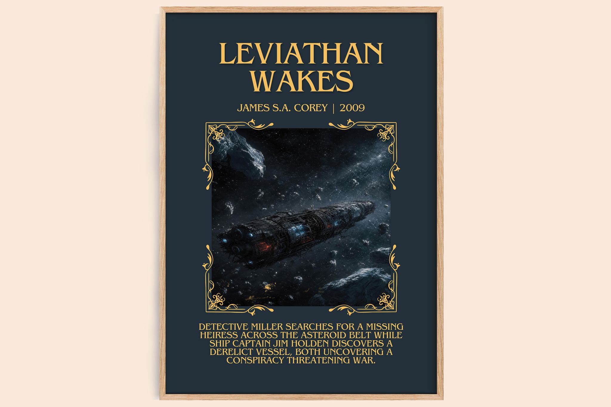 Leviathan Wakes Minimalist Book Poster by James S.A. Corey
