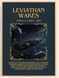 Leviathan Wakes Minimalist Book Poster by James S.A. Corey – image 1