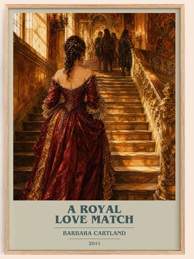 A Royal Love Match Book Cover Poster by Barbara Cartland