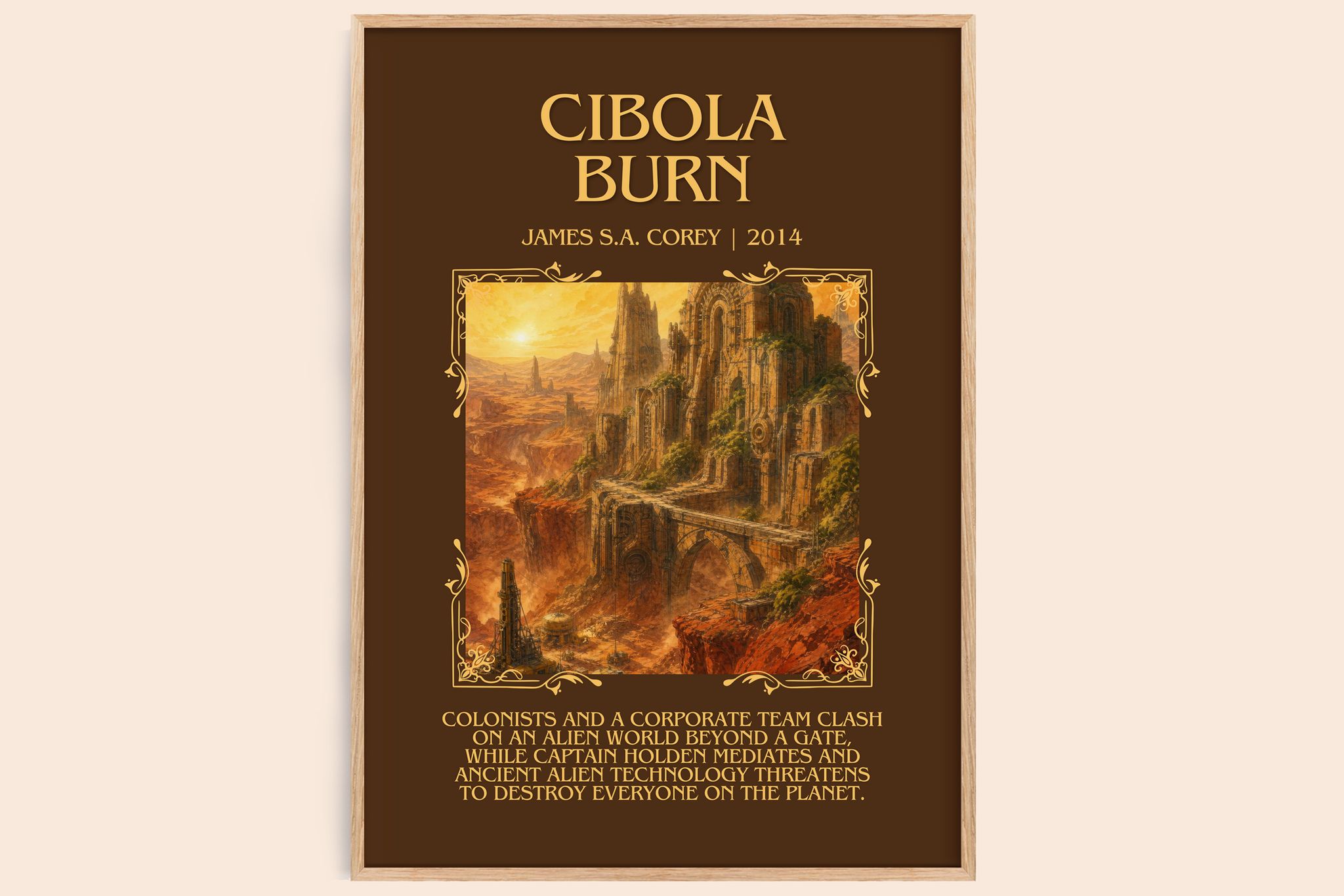 Cibola Burn Minimalist Book Poster by James S.A. Corey