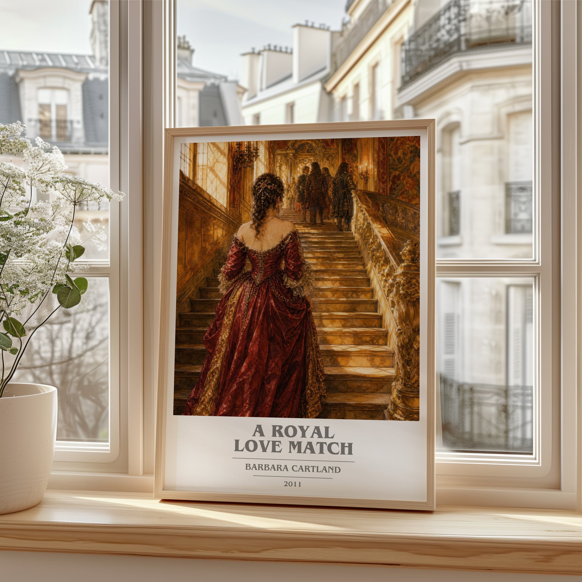 A Royal Love Match book cover poster colour and style options – Barbara Cartland book art
