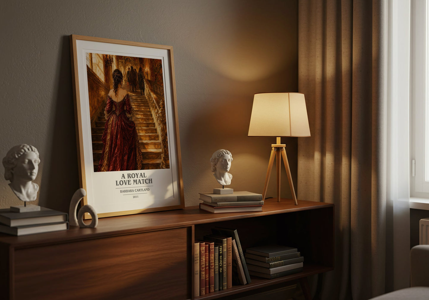 A Royal Love Match book cover book poster framed on wall – romance wall art
