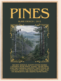 Pines Minimalist Book Poster by Blake Crouch – image 1