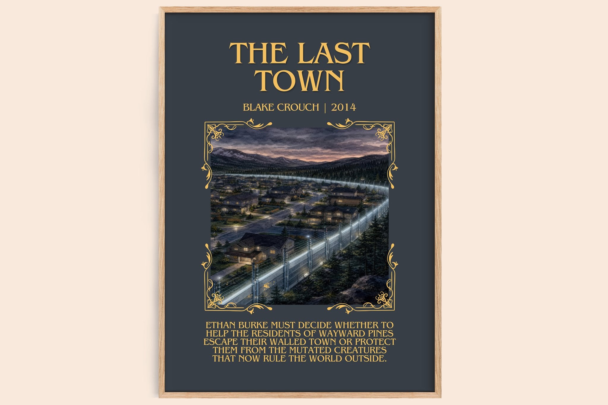 The Last Town Minimalist Book Poster by Blake Crouch