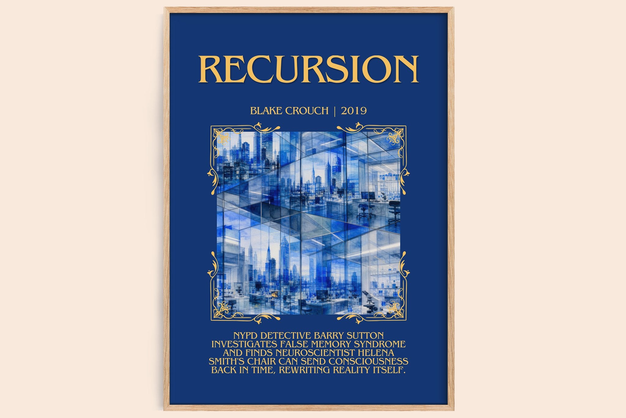 Recursion Minimalist Book Poster by Blake Crouch