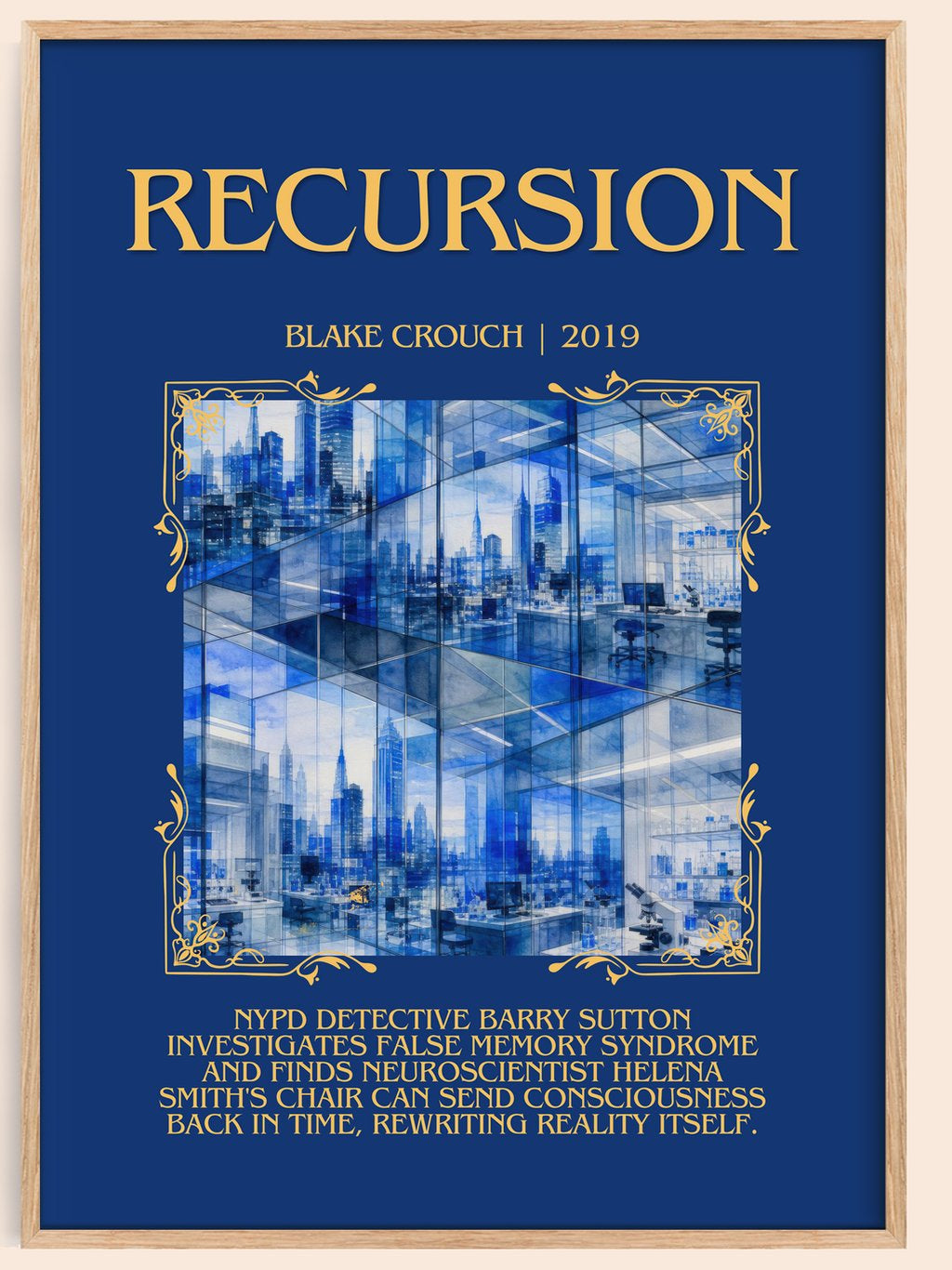 Recursion Minimalist Book Poster by Blake Crouch – book poster