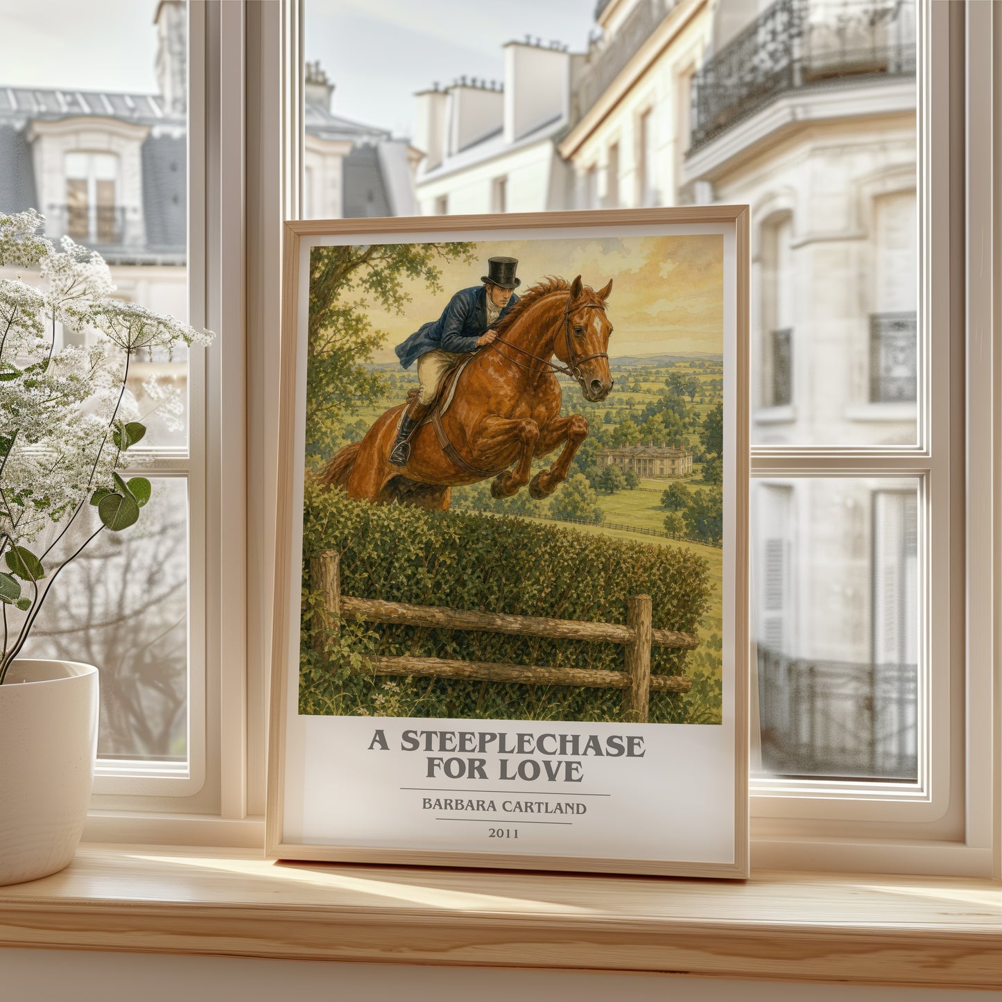 A Steeplechase For Love book cover poster colour and style options – Barbara Cartland book art