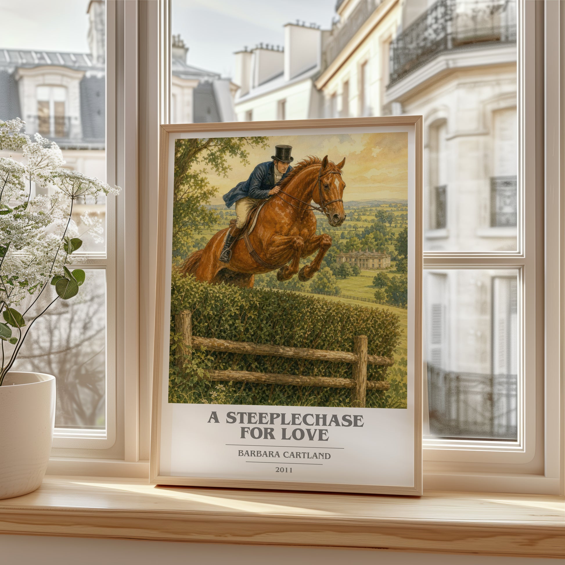 A Steeplechase For Love book cover poster colour and style options – Barbara Cartland book art