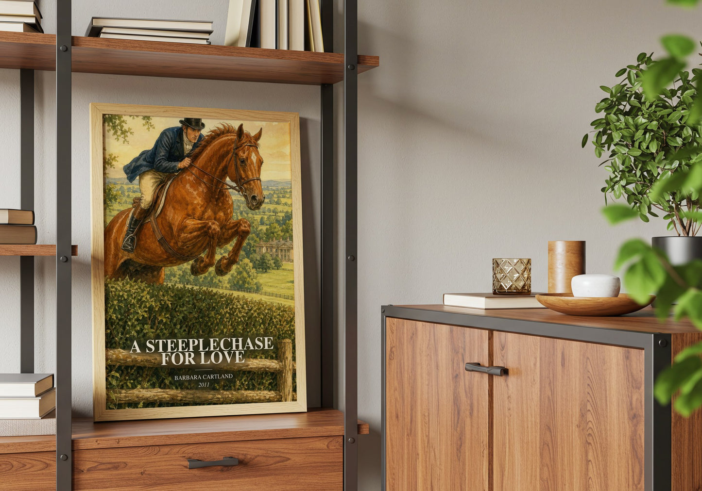 A Steeplechase For Love book watercolour illustration paper finish options – matte satin gloss