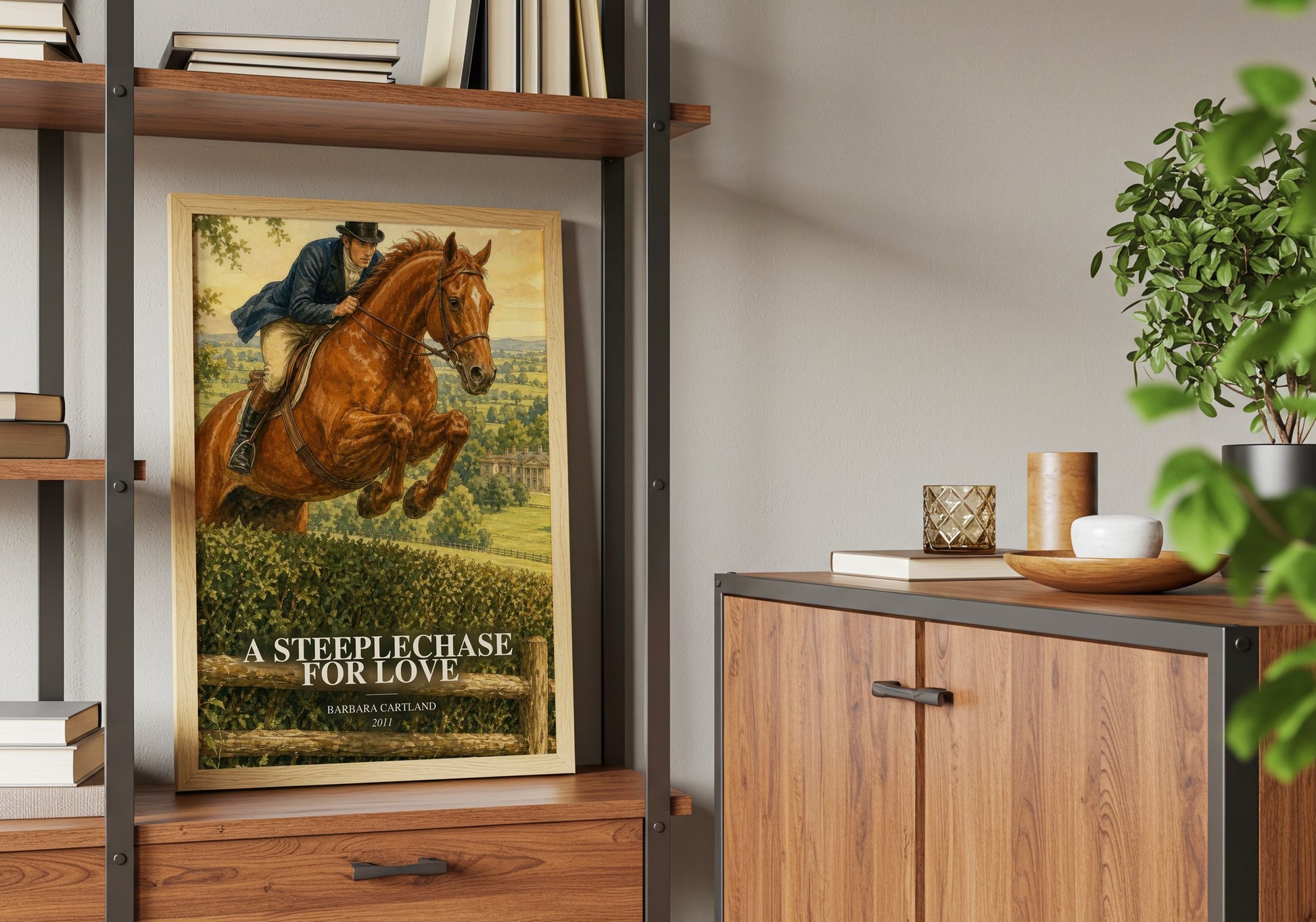 A Steeplechase For Love book watercolour illustration paper finish options – matte satin gloss
