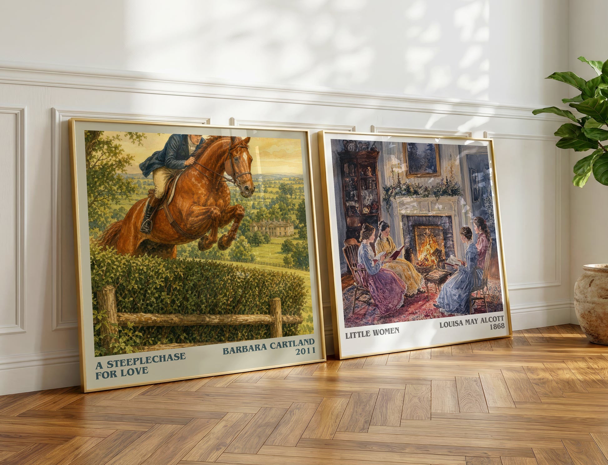 A Steeplechase For Love literary print on bookshelf – Barbara Cartland fan gift
