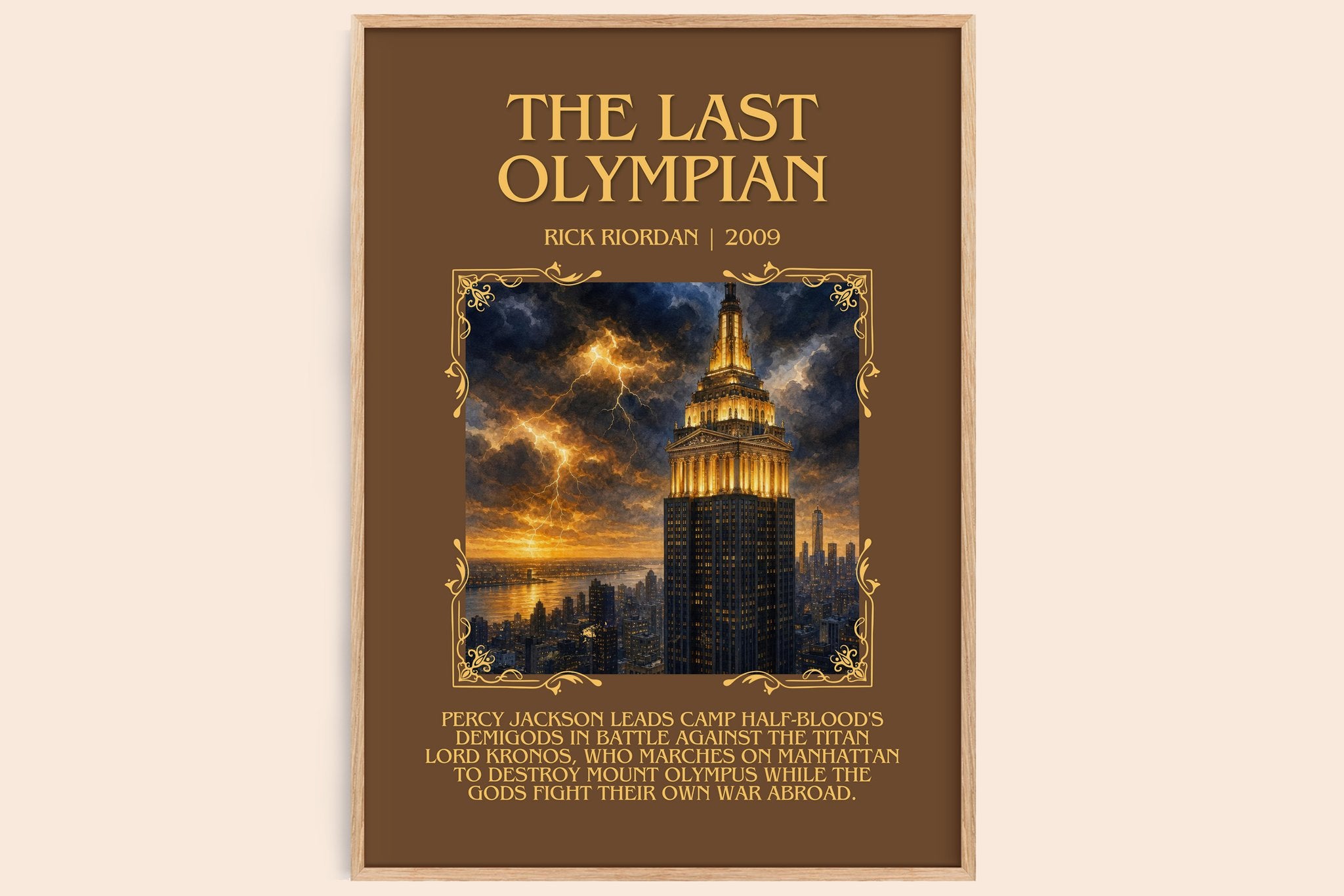The Last Olympian Minimalist Book Poster by Rick Riordan